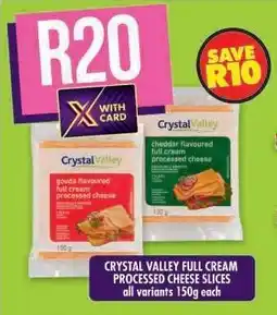 Shoprite Crystal Valley Full Cream Processed Cheese Slices offer