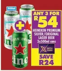 Shoprite Heineken Premium Silver / Original Lager Beer offer