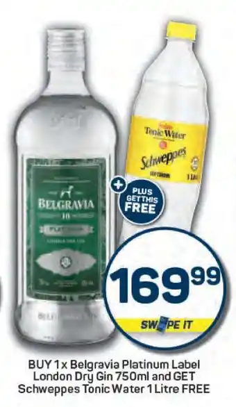 Pick n Pay Belgravia Platinum Label London Dry Gin 750ml offer