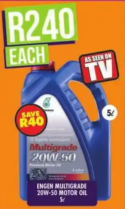 Shoprite Engen multigrade 20w-50 motor oil offer