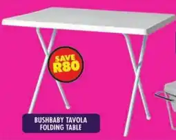 Shoprite Bushbaby tavola folding table offer