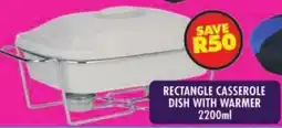 Shoprite Rectangle casserole dish with warmer offer