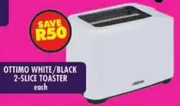 Shoprite Ottimo white/ black 2-slice toaster offer