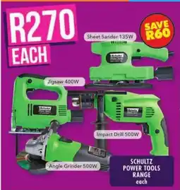 Shoprite Schultz power tools range offer