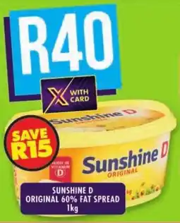 Shoprite Sunshine D original 60% fat spread offer