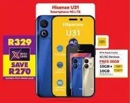 Shoprite Hisense U31 Smartphone 4G LTE offer