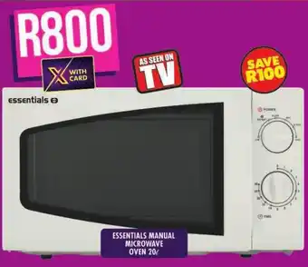 Shoprite Essentials manual microwave oven offer