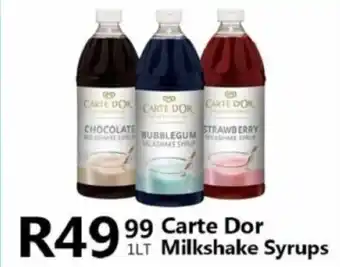 Take 'n Pay Carte Dor Milkshake Syrups offer