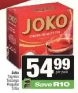 KwikSpar Joko Tagless Teabags Regular offer