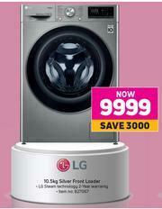 Game LG 10.5Kg Silver Front Loader offer
