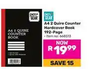 Game Pen + Gear A4 2 Quire Counter Hardcover Book 192 Page offer