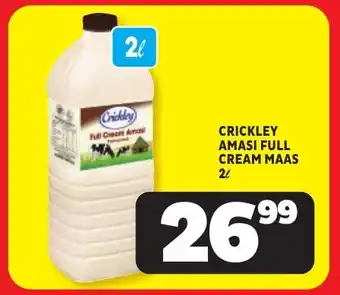 Usave Crickley amasi full cream maas offer