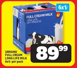 Usave Ubrand full cream long life milk offer