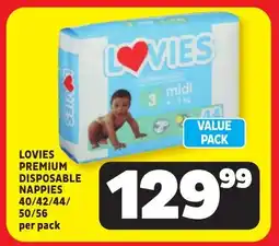 Usave Lovies premium disposable nappies offer