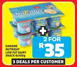 Usave Danone nutriday low fat dairy snack offer