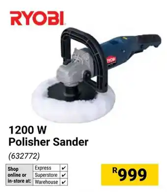 Builders Warehouse RYOBI 1200W Polisher Sander offer