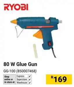 Builders Warehouse RYOBI 80 W Glue Gun offer