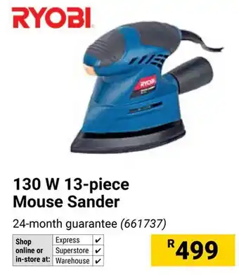 Builders Warehouse RYOBI 130 W Mouse Sander offer