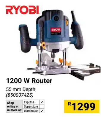 Builders Warehouse RYOBI 1200 W Router offer