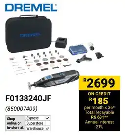 Builders Warehouse DREMEL F0138240JF offer