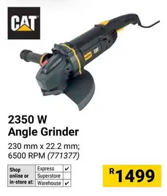 Builders Warehouse CAT 2350W Angle Grinder offer