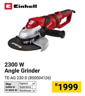Builders Warehouse Einhell 2300W Angle Grinder offer