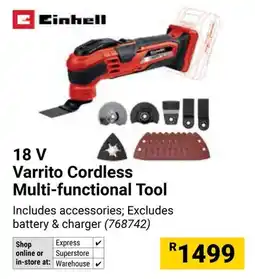 Builders Warehouse Einhell 18V Varrito Cordless Multi-functional Tool offer