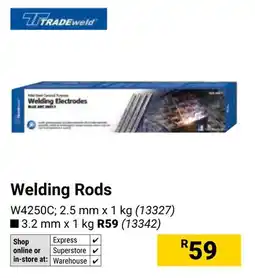 Builders Warehouse TRADEweld Welding Rods offer