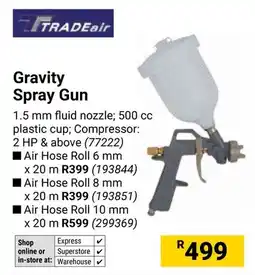 Builders Warehouse TRADEair Gravity Spray Gun offer