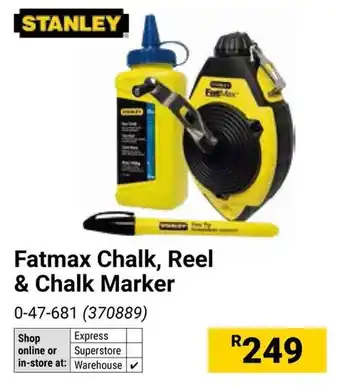 Builders Warehouse STANLEY Fatmax Chalk, Reel & Chalk Marker offer
