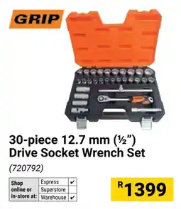 Builders Warehouse GRIP Drive Socket Wrench Set offer