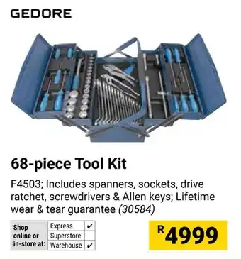 Builders Warehouse Gedore Tool Kit offer
