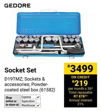 Builders Warehouse Gedore Socket Set offer
