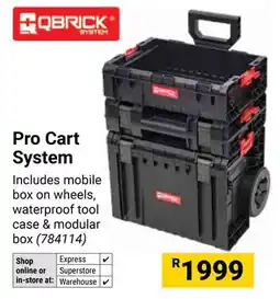 Builders Warehouse QBRICK Pro Cart System offer