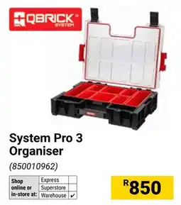 Builders Warehouse QBRICK System Pro 3 Organiser offer
