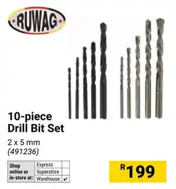Builders Warehouse RUWAG Drill Bit Set offer