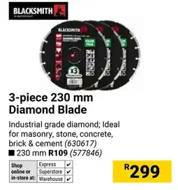 Builders Warehouse Blacksmith Diamond Blade offer