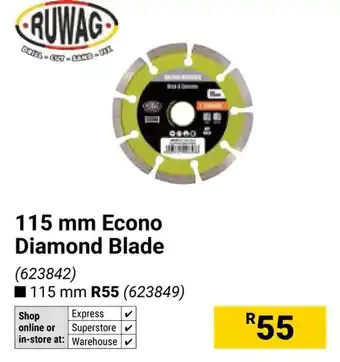Builders Warehouse RUWAG Econo Diamond Blade offer