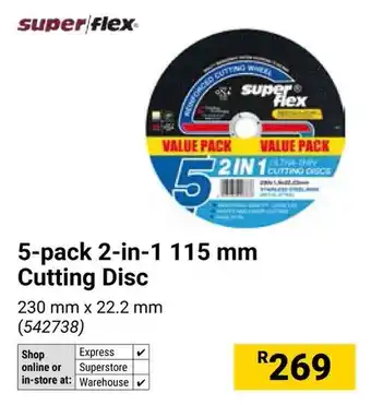Builders Warehouse Super Flex 2-in-1 Cutting Disc offer