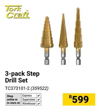 Builders Warehouse Tork Craft Step Drill Set offer
