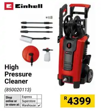 Builders Warehouse Einhell High Pressure Cleaner offer