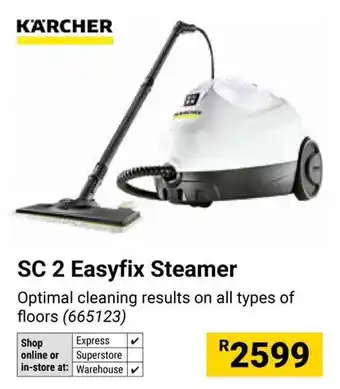 Builders Warehouse KARCHER SC 2 Easyfix Steamer offer