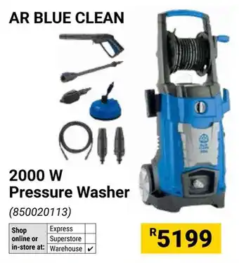 Builders Warehouse AR Blue Clean 2000 W Pressure Washer offer