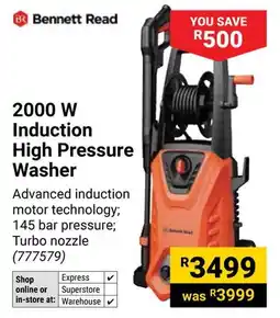 Builders Warehouse Bennett Read 2000 W Induction High Pressure Washer offer