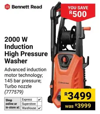 Builders Warehouse Bennett Read 2000 W Induction High Pressure Washer offer