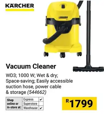 Builders Warehouse KARCHER Vacuum Cleaner offer