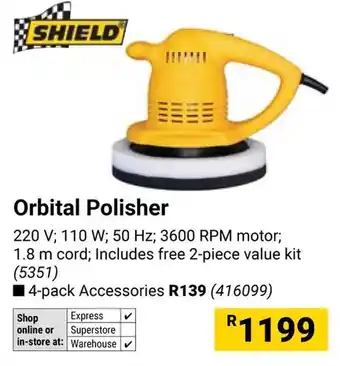 Builders Warehouse Shield Orbital Polisher offer