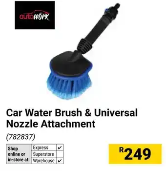 Builders Warehouse Autoworx Car Water Brush & Universal Nozzle Attachment offer