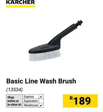 Builders Warehouse KARCHER Basic Line Wash Brush offer