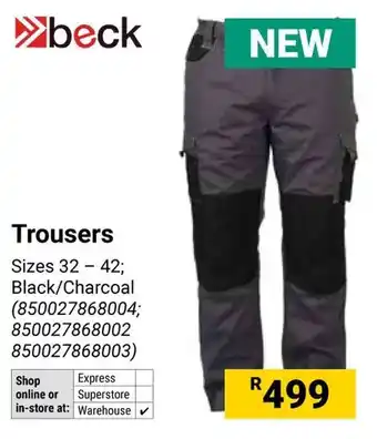 Builders Warehouse Beck Trousers offer